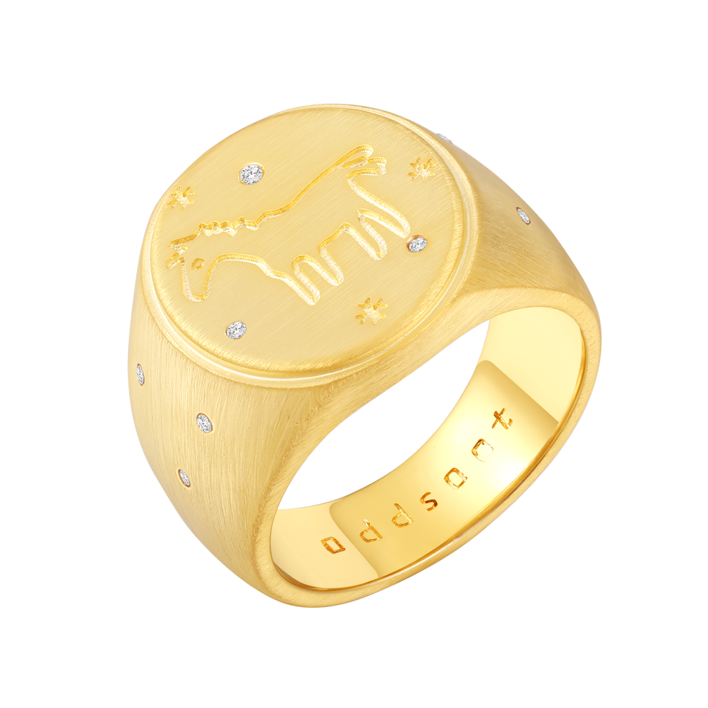 Bague en forme de pièce de monnaie Pony